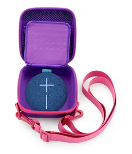 CASEMATIX Purple Hard Shell Speaker Case Fits Ultimate Ears MINIROLL Bluetooth Speaker & Charging Cable Includes Carry Case Only Portable Adjustable Strap Compact Protection