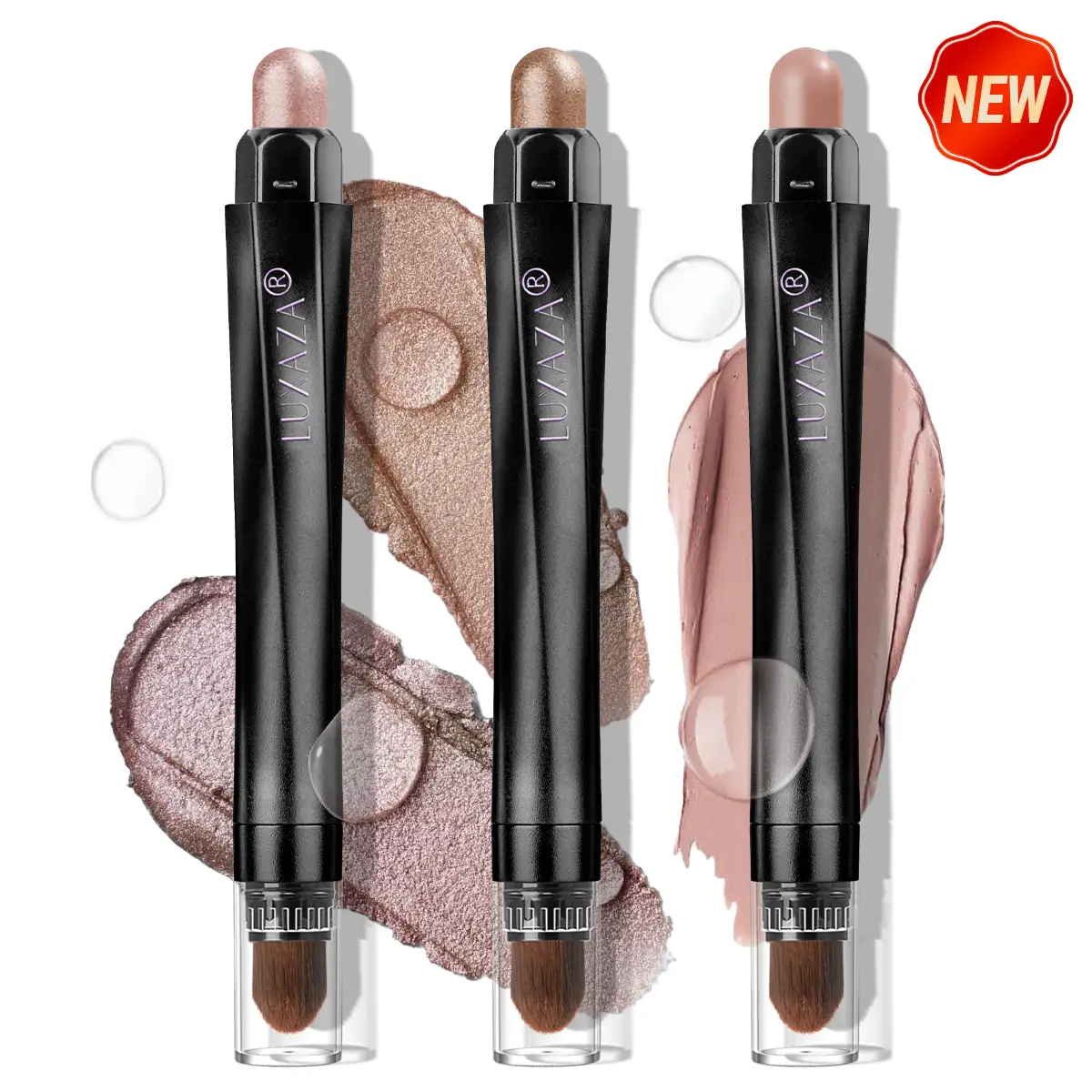【NEW】LUXAZA 3Pcs Creamy Eyeshadow Stick Makeup Set Cosmetic Waterproof Shimmer