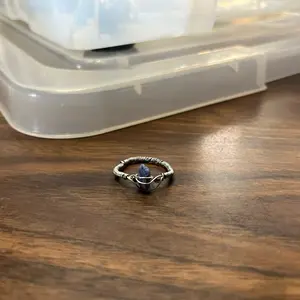 Handmade beaded wire ring