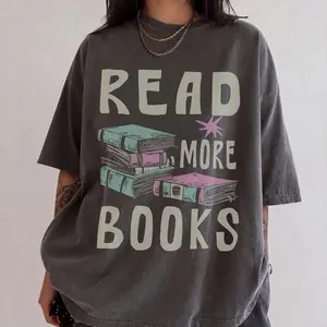 Comfort Colors Read More Books T-Shirt, Vintage Book Lover Tee, Retro Reader Shirt, Bibliophile Gift, Cozy Reading Tee - Eli Deal Power