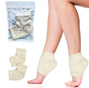 DaQDrimz Moisturizing Heel Socks with Insulated Gel – Reusable Spa & Sleep Socks for Overnight Foot Care, Open Toe Design, Helps with Dry Cracked Heels, 1 Pair for Women & Men, Travel-Friendly, Thoughtful Gift for Moms & Women