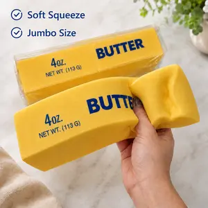 24cm Jumbo Butter Squishy Toy  Style, Soft Slow Rising Squeeze Fidget Stress Relief Toy for Teens Adults, Big Squishy Desk Home Gift for Sensory Play