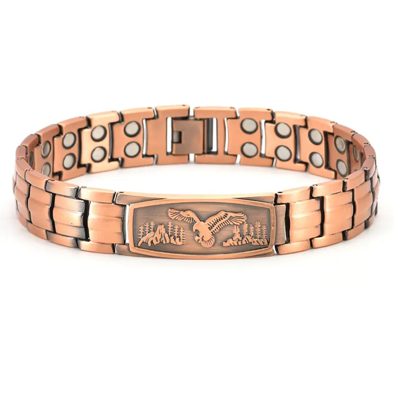Men's Eagle Carved Alloy Bracelets - Vintage Bohemian Design, Stylish Stacking or Couple's Wristwear for Daily Use | A Fashionable Gift for Him