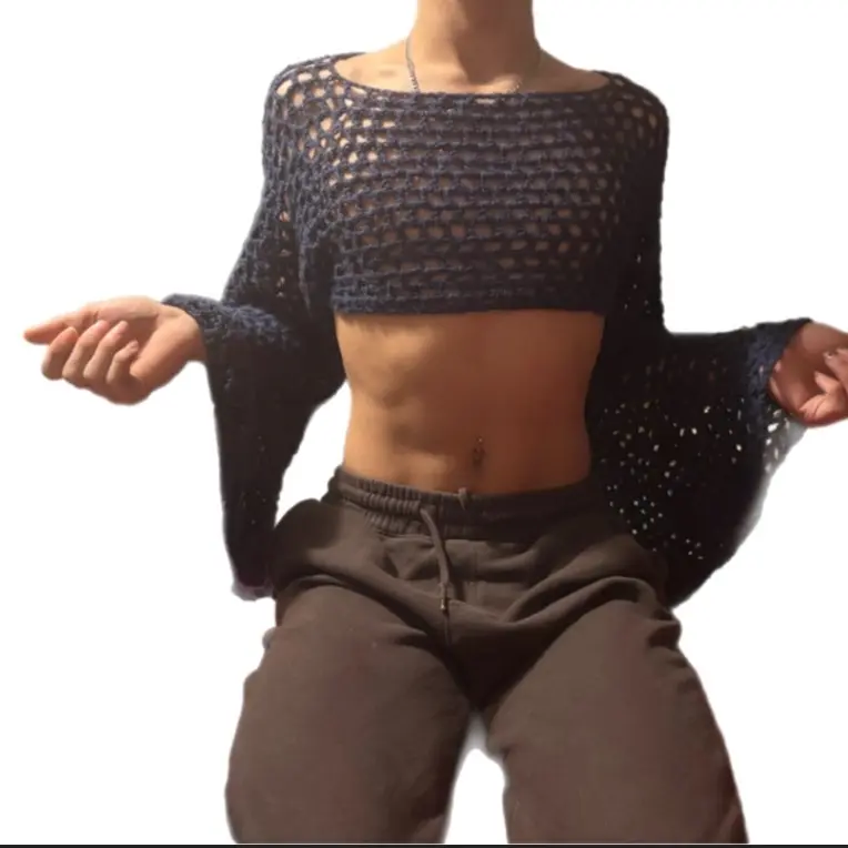 Homemade Crochet Bell Sleeve Shrug - Stylish & Comfortable Top for Everyday Wear