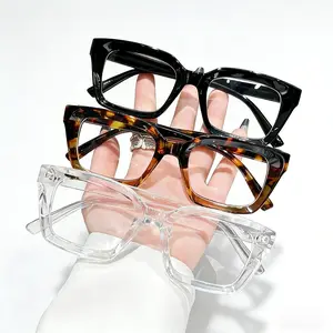 Simple Anti-Blue Light Eyeglasses for Daily Use, Classic Square Frame Fashion Glasses for Men & Women, Ideal for Work, Students & Everyday Style