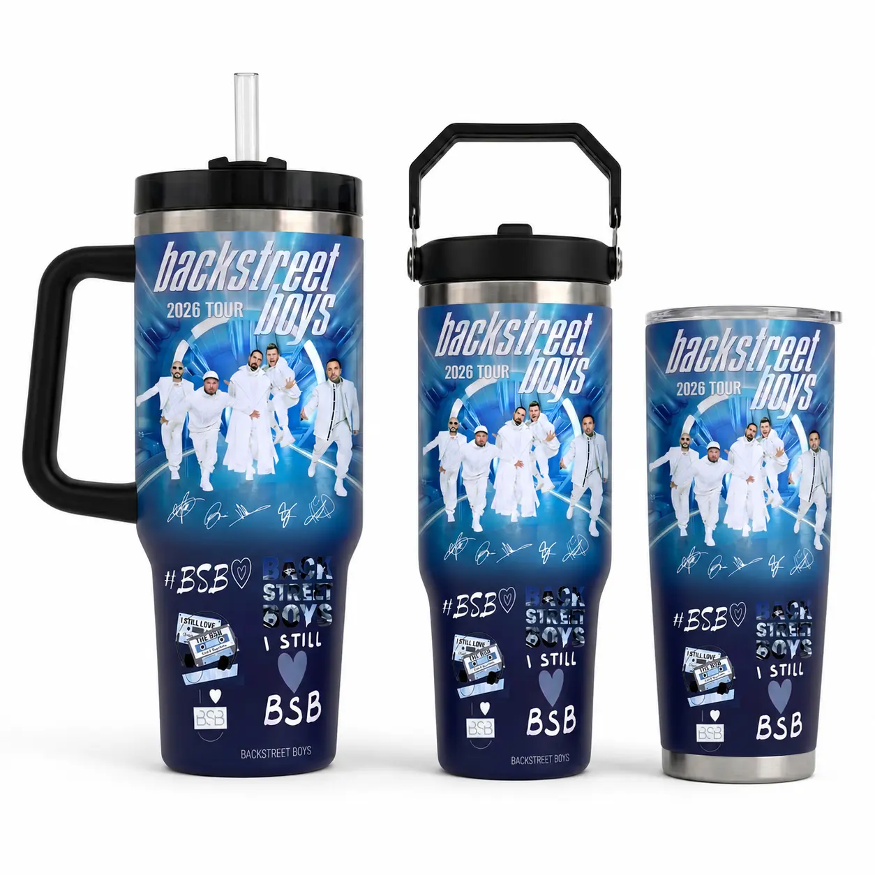 BSB 2026 Tour Insulated Tumbler 40oz 30oz 20oz With Handle, Backstreet Boys Inspired Travel Cup, Gift for Music Fans
