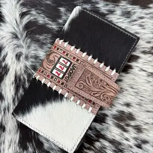 Western Lucky 7s Genuine Cowhide and Leather Wallet with Unique Slot Machine Design and Stylish Stitching