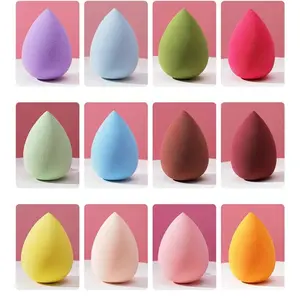 Random Color Total Face Blending Sponge, Latex-Free Makeup Sponge With Angled & Rounded Sides For Concealer Or Foundation, Vegan & Cruelty-Free, 1 Piece