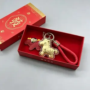 Lucky Horse Charm Keychain, Traditional Fortune Symbol Design, Red Braided Strap, Premium Craftsmanship, Durable & Stylish, Perfect for Daily Use, Birthday, Graduation Gifts, Bag & Car Key Decoration, Good Luck Ornament for Women, Viral Accessory