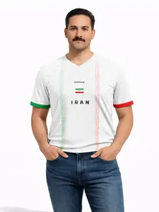 Iran National Team Football Sports Wear 2026 New Sport T-Shirt, Quick-Dry Fabric Jersey (home and Away), Casual Short Sleeve Fitted Tee