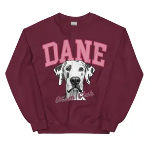 Harley Quinn Great Dane Dog Mom Club Sweatshirt, Trendy Women's Crewneck