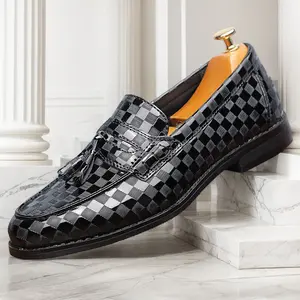 Men's British style formal shoes - pointy toe wear bow details, all-season universal business wedding office shoes - elegant casual shoes 8670