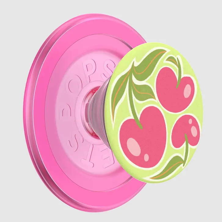 PopSockets MagSafe PopGrip - Cherry On Top Magnetic Cherry Print Cell Phone Holder, Mobile Stand, Tech Accessory Compatible with Cell Phone Mounts