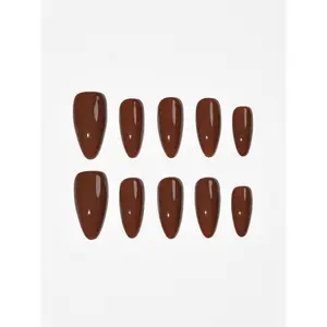 Aura Nails Cocoa Glaze Almond Press-On Nails - 10 Pc Set