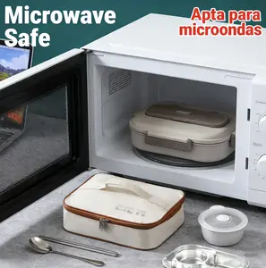 Our lunch box set has a compartment design to separate foods and prevent flavor mixing. It features reliable leak-proof sealing to avoid spills. Just add hot water for quick heating, so you can enjoy warm, fresh meals on the go.