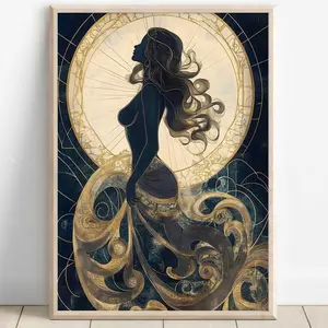 Aphrodite Wall Art, Greek Goddess of Beauty Print, Divine Feminine Decor, Ancient Greece-Inspired Painting, Greek Mythology Poster Unframed Canvas Poster 20X30 inch Room Gifts Colorful Ornaments Decoration Artistic