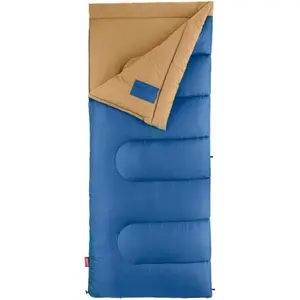 Adult Cool-Weather Sleeping Bag with No-Snag Zipper & Stuff Sack, Machine Washable, Great for Camping, Traveling, Guests, & More
