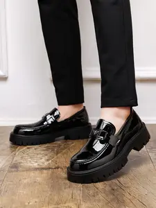 Men's Simple Fashion Thick Sole Loafers, Stylish Casual Shoes for Daily Wear, Comfortable and Trendy Footwear for Men