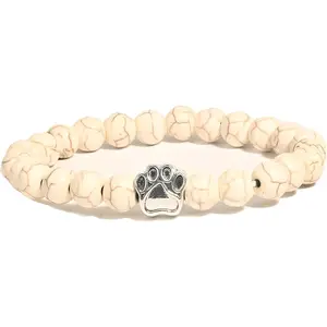 Stone Paw Bracelet -  Bracelet with   Charm - Adjustable Cord Wristband for  Lovers,  Owners &  Enthusiasts - Handcrafted  for Men & Women
