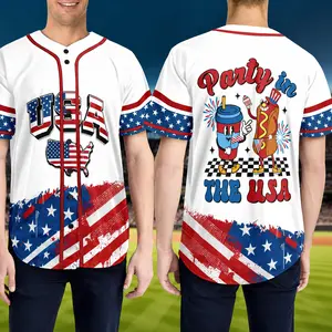 4th Of July Baseball Jersey Team Outfit, Party In The USA Jersey, Patriotic Baseball Jersey, Usa 250th Baseball Shirt, USA Jersey Shirt
