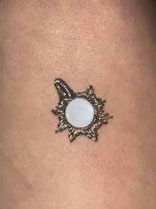 Handmade Mother of Pearl Sun Pendant with Intricate Silver Filigree Design for Elegant Jewelry Collections