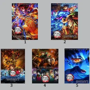 Demon Slayer Kimetsu No Yaiba Infinity Castle 2025 Poster - Final Battle Ignites Editions 1-5 Available, Gift idea, Anime gift, Akaza - Tanjiro - Zenitsu