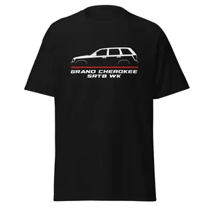 Premium T-Shirt For Grand Cherokee SRT8 WK 2005-2010 Car Enthusiast Grandpa Dad Son Birthday Gift Men's Tee Classic Cotton