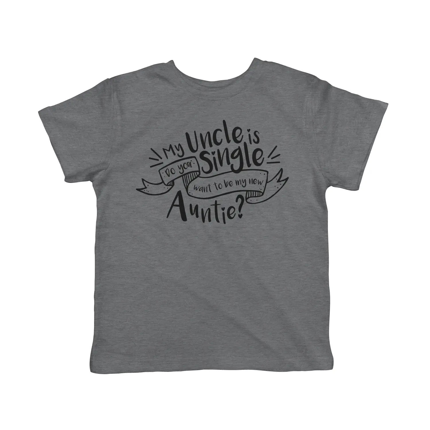 Toddler My Uncle Is Single T Shirt Cute Sarcastic Family Tee for Kids Funny Toddler Shirts Uncle Apparel for Toddler Funny Sarcastic Apparel Childrens Graphic Tees Dark Grey