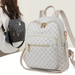 oein Elegant Anti-Theft Plaid Backpack - Adjustable, Stain-Resistant, Perfect for Travel, School, & Daily Use