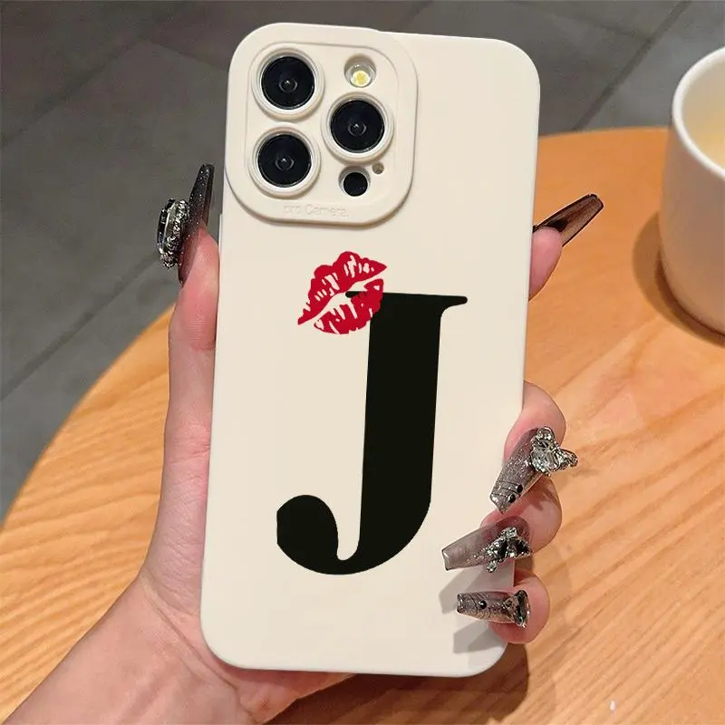 Letter J Pattern Phone Case, Anti-drop Cellphone Protective Case, Total Protective Shockproof Mobile Phone Cover for iPhone, Casing for Galaxy S26