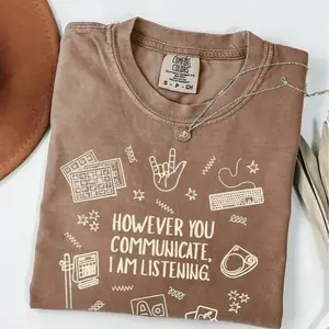 Comfort Colors Everyone Deserves Communication Shirt, Speechie AAC BCВА ABA Graphic Tee, SPED Teacher Inclusion Speech Pathology Gift