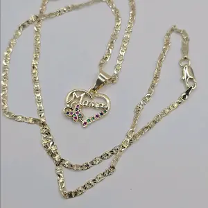 MAMA beautiful chain with butterfly gold-plated regular style 18"inches 24"inches available