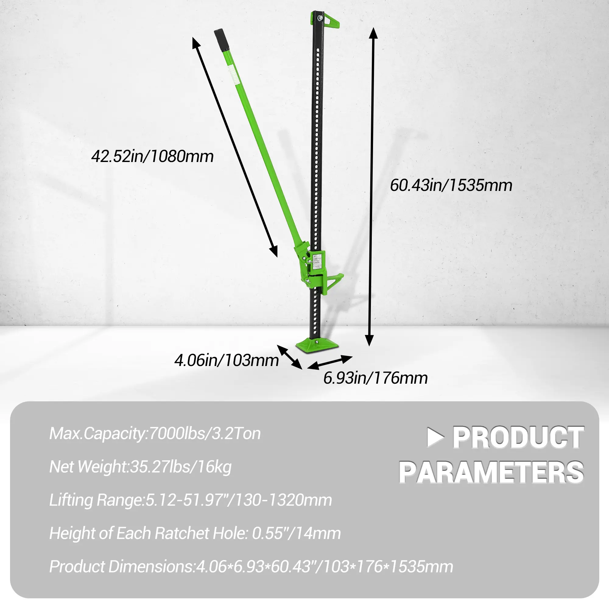 Green Non-detachable 60-inch MR8059