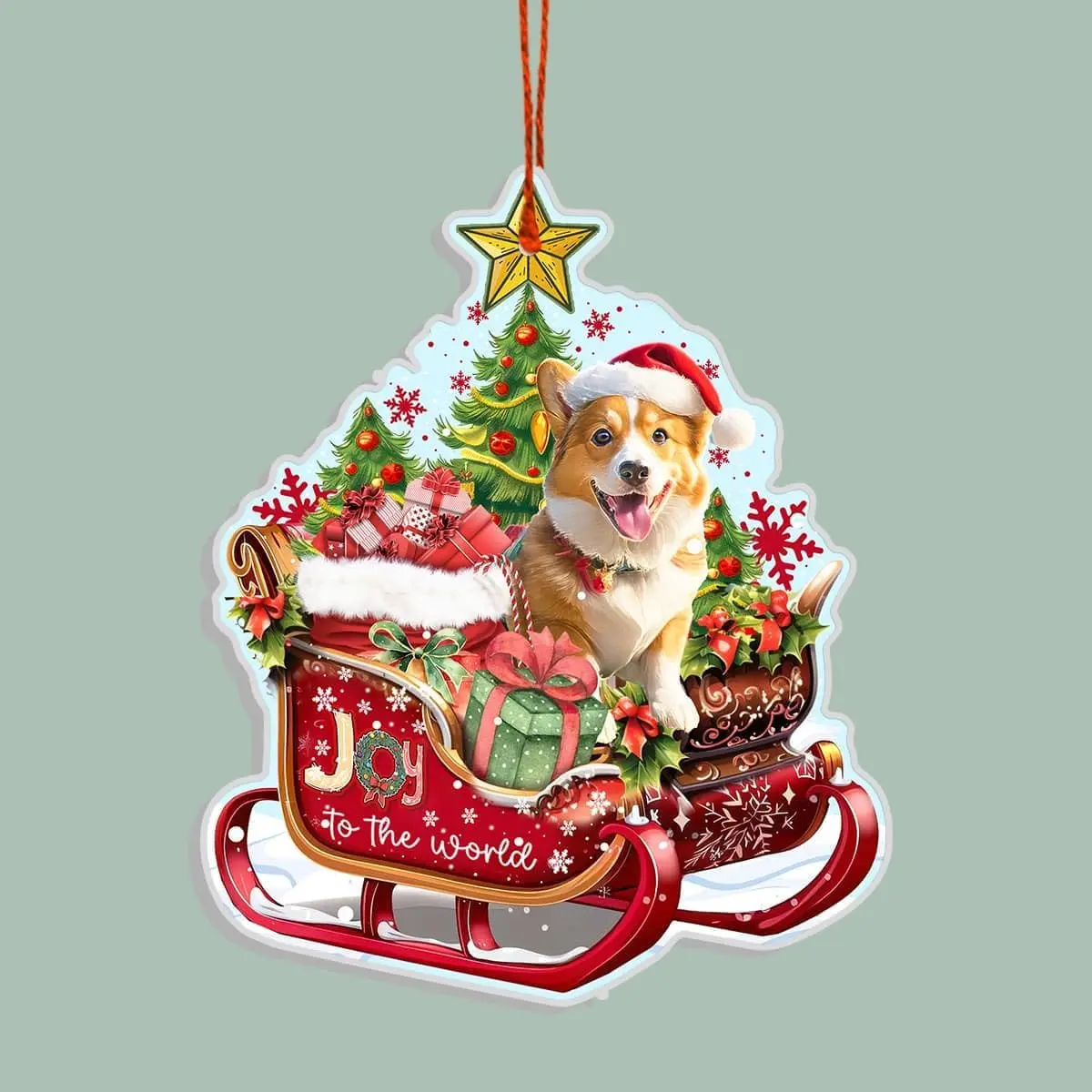 Corgi Christmas Ornament - 2025 Decorations for Dog Lovers - Aluminum Tree Ornaments (NOT 3D)