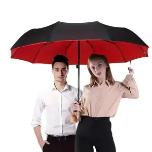 Automatic Folding Umbrella, Large 10 Ribs Design, Windproof Axis, UV Protection, Compact Travel Umbrella, Ideal for Outdoor Use, Wind Resistant Umbrella