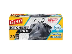 Kitchen Bags w/Drawstring 20gal 30 Bags Fresh Clean BK