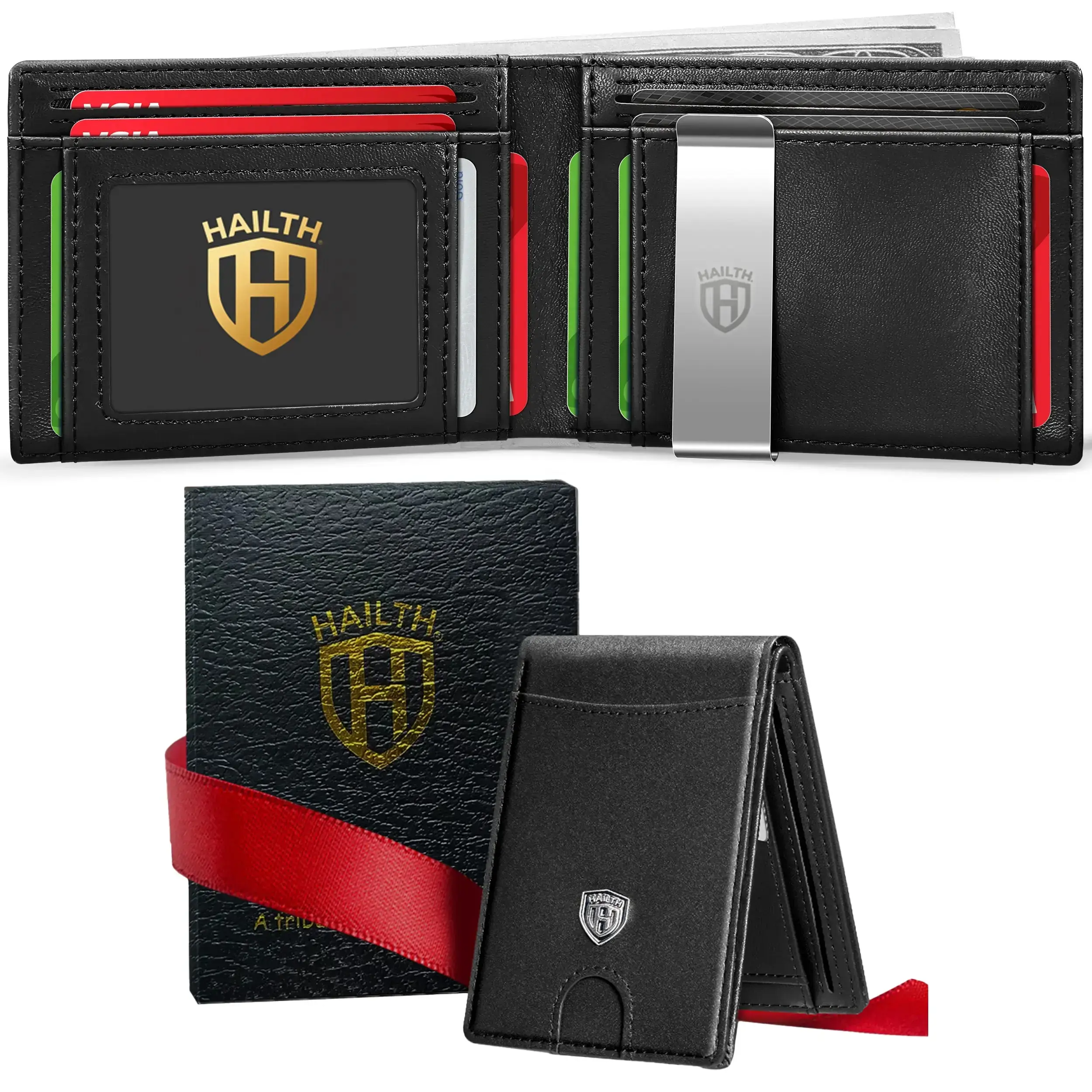 2026 Slim Wallet for Men with 12 card Slots RFID Blocking Carbon Fiberwallets Bifold Credit Card Holder Minimalist Leather With Gift Box wallets,Holidays Best Gift