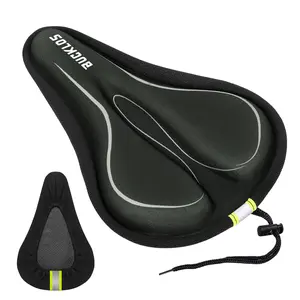 BUCKLOS Comfortable Bike Seat Cushion for Men Women Wide Bicycle Saddle Soft Memory Foam Padded Replacement Seats Fit for Peloton, Exercise Bikes, Ebike,Cruiser cover pedal assist