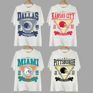 Vintage All 32 Teams Vintage Football T-Shirt, Game Day Fan Tee, Classic Sports Shirt, 100% Cotton Unisex Apparel
