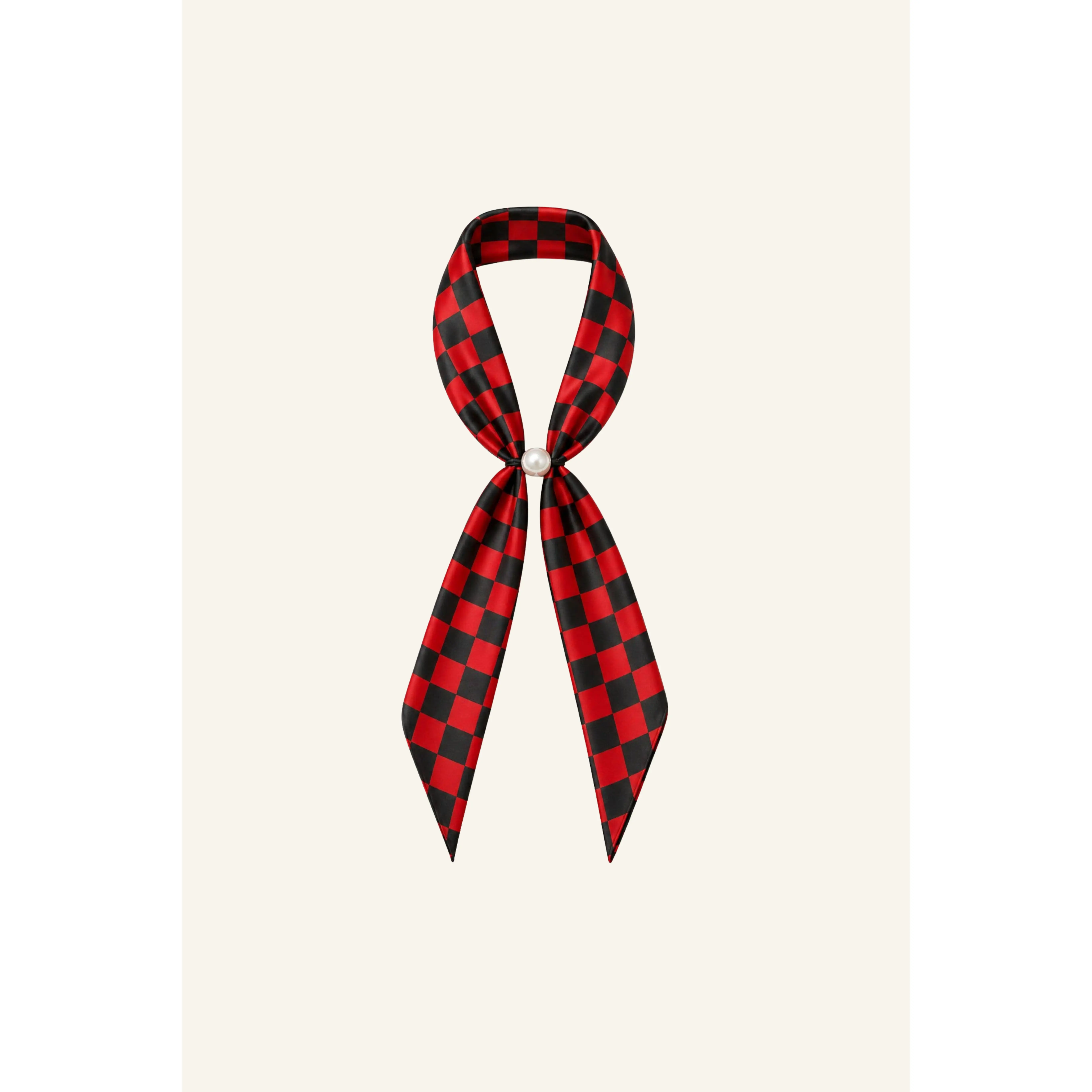 Red/Black Checker Neck Scarf