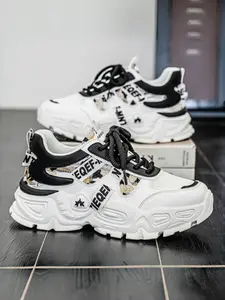 Men's Breathable Mesh Sneakers, Youth Sports Casual Thick Sole Shoes, Soft Bottom Dad Shoes, Comfortable and Stylish Footwear, Athletic Sneaker Footwear