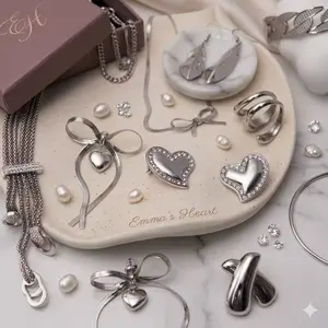 EH | (6 Pieces from 1-12) Costume Jewelry Sets - 316L Titanium Steel, Waterproof & Tarnish-Free