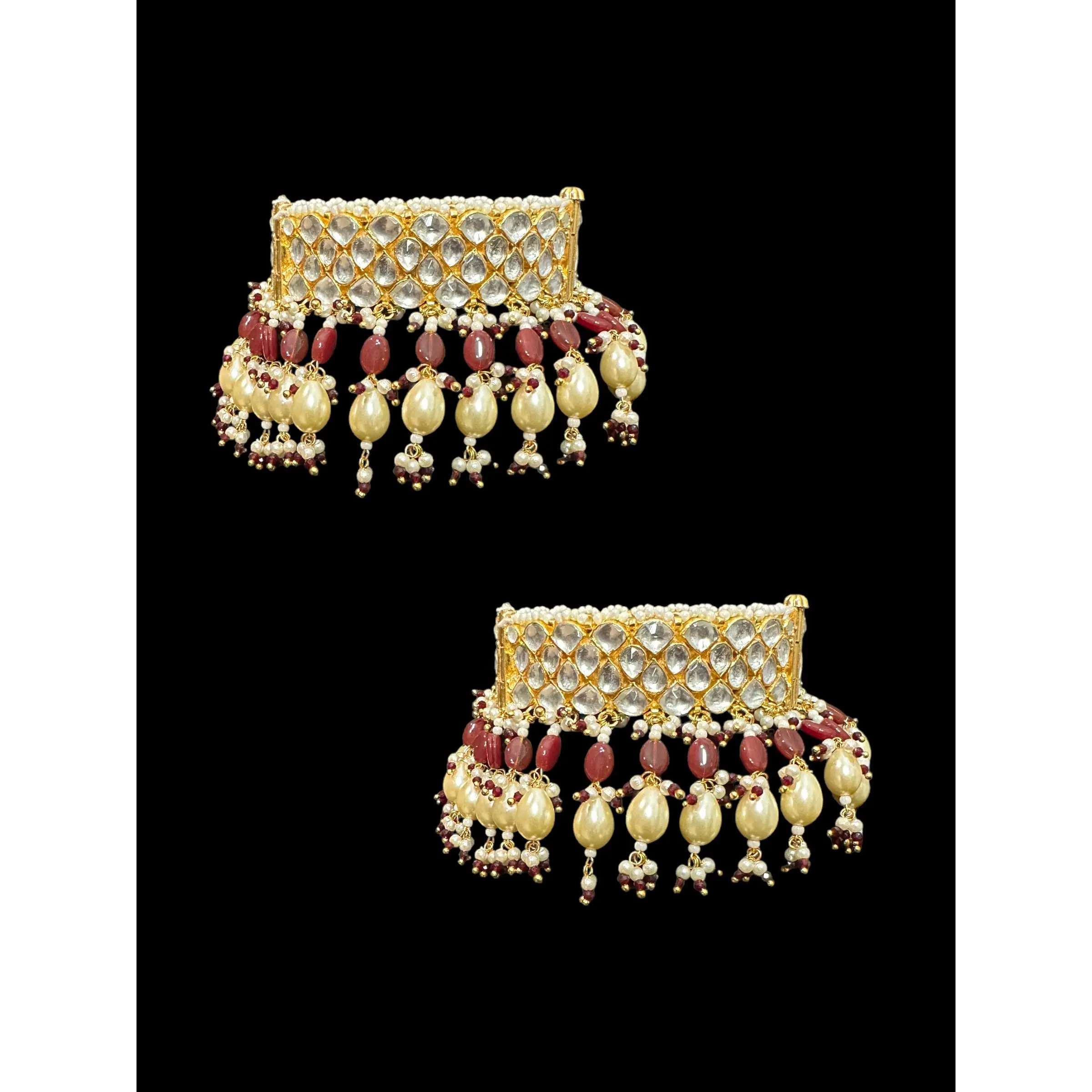 B199 Pachi kundan bangles -1 pair ( READY TO SHIP )