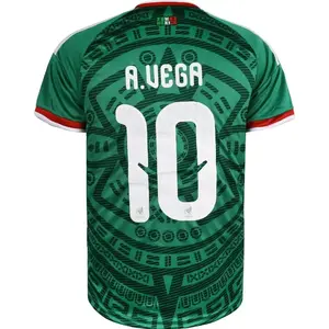 Mexico Unisex Vintage Aztec Graphic #10 Name Printed Soccer Jersey Short Sleeve Football Shirt With Matching Athletic Shorts