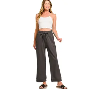 Zenana Scuba Drawstring Pants