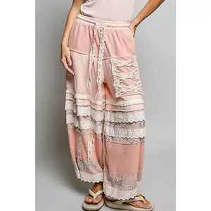 Mikayla Double Gauze Pants in Pink- Restocks Monday May 18!
