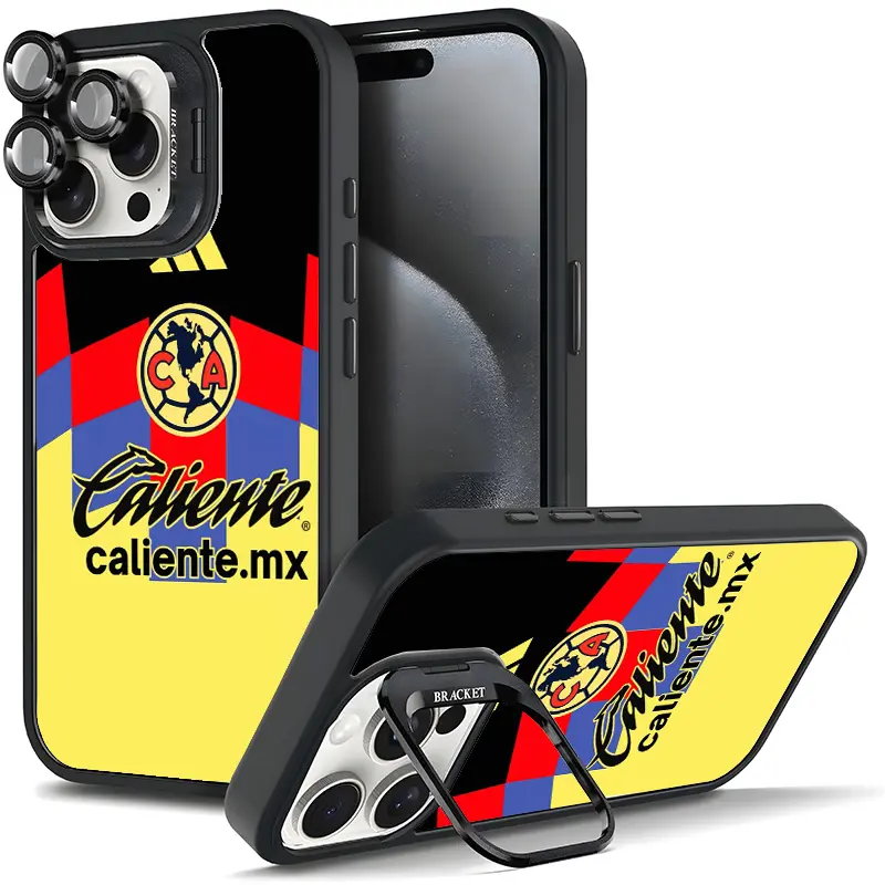 Club América Fan Premium Smartphone Case - Tough Magnetic Durable Metal Lens Frame, Film Bracket Stand, Full Protection Casing for iPhone 17/AIR 16/15/14/13/12/11 PRO PLUS MAX, Samsung Handheld Cellphone Devices, Fashionable Gift 11X-L0551