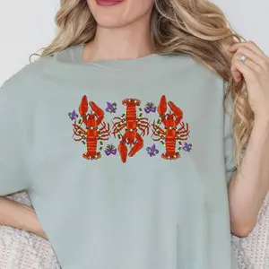Shirt, Crawfish Beads Tee, Mardi Gras Crawfish Tee, Fleur De Lis Tee, Carnival Shirt, Fat Tuesday Shirt, Lobster Beads Tee 45789 1098
