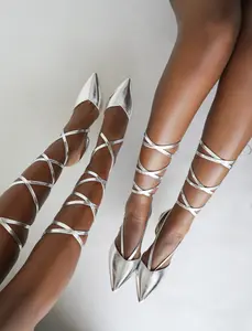 Pointe Pumps - Silver High Heels