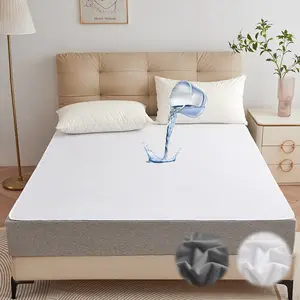 PCS Waterproof Mattress Protector with Elastic Fitted Sheet Design, Soft Breathable Noiseless Cover, Leakproof & Stain Resistant, Machine Washable, for Bedroom, Kids & Pets